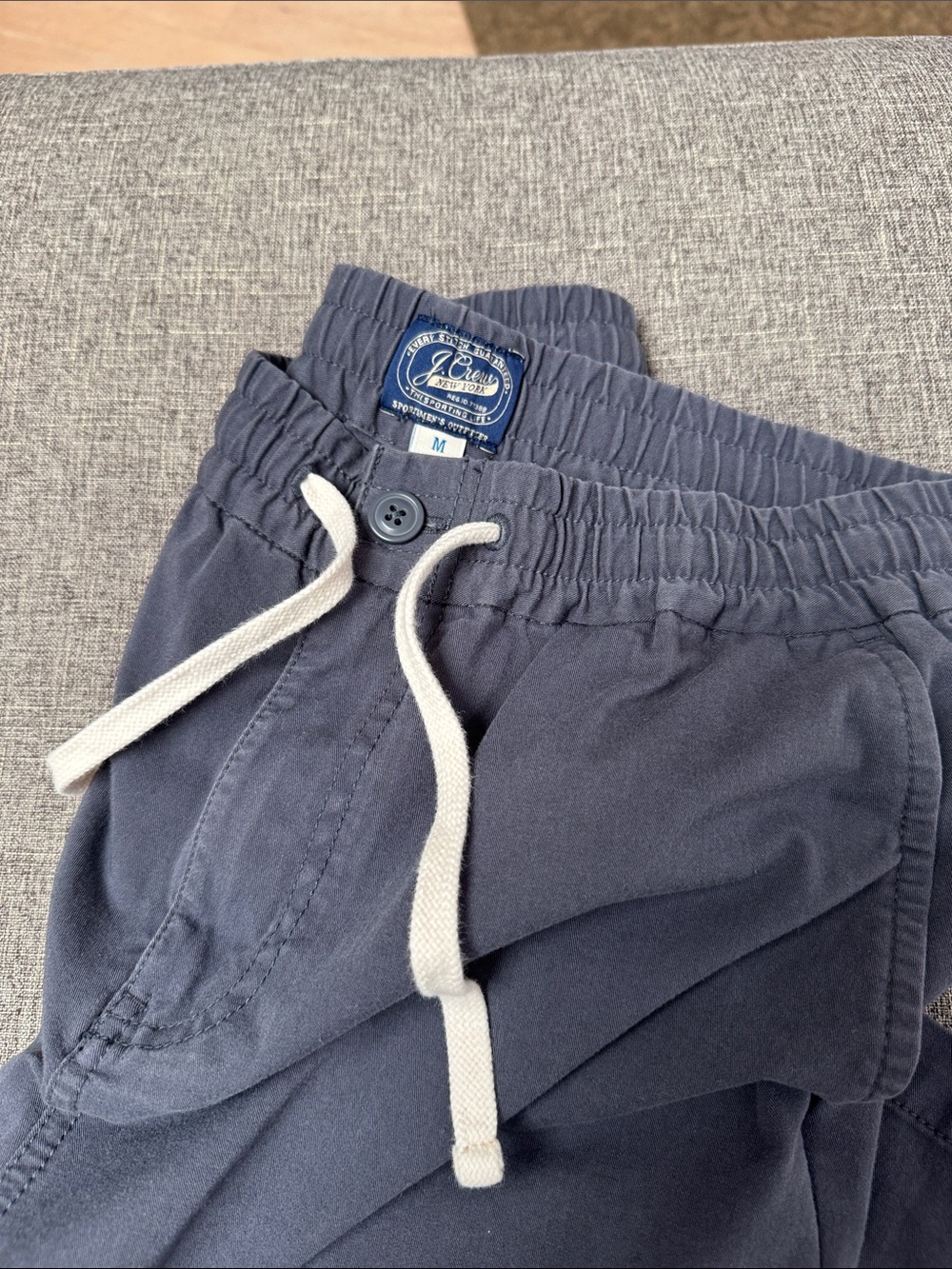 J. Crew Mens Navy Drawstring Joggers